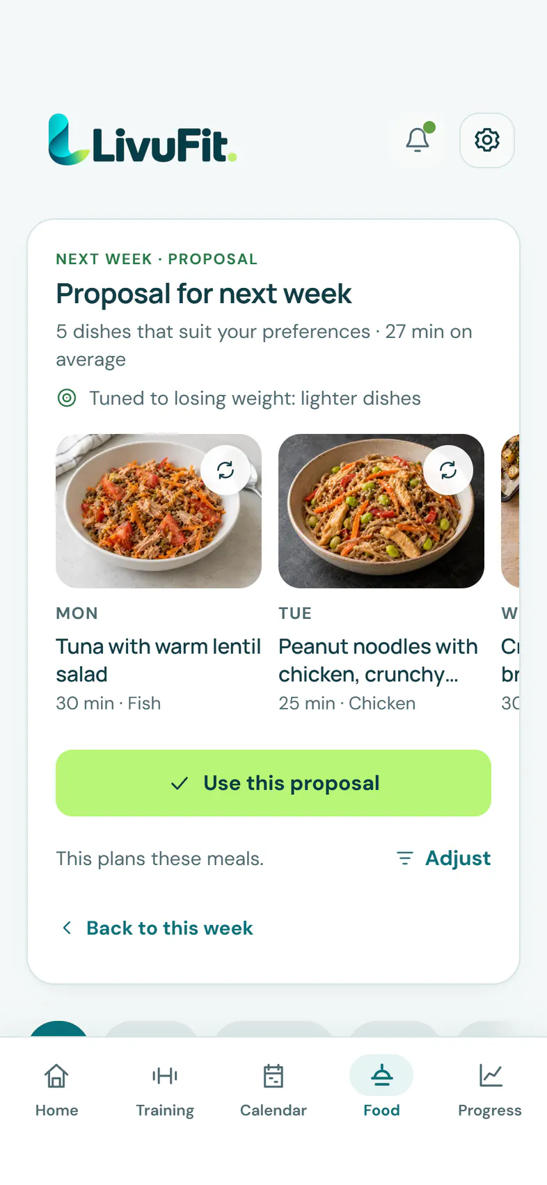 Your week: dinner suggestions for next week, with recipe photos