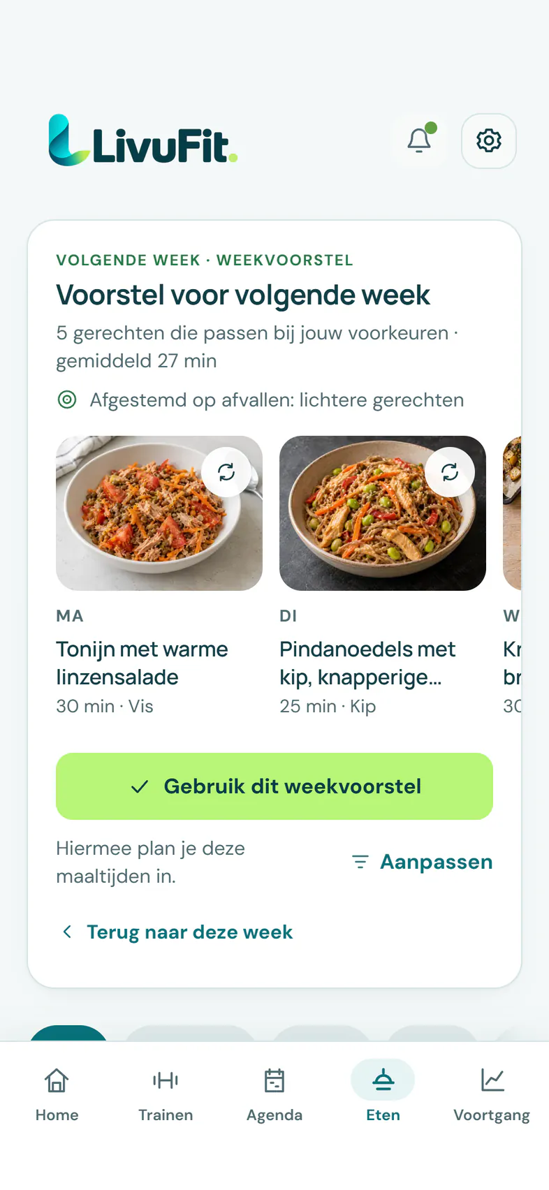 Jouw week: voorstel voor het avondeten van volgende week, met receptfoto’s